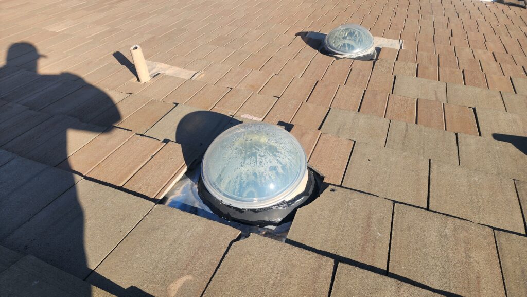 skylight roof inspection on tile roof in Phoenix Arizona